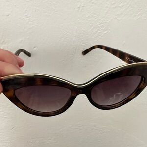 Le Specs Brown Cat-Eye Glasses with Gradient Lenses